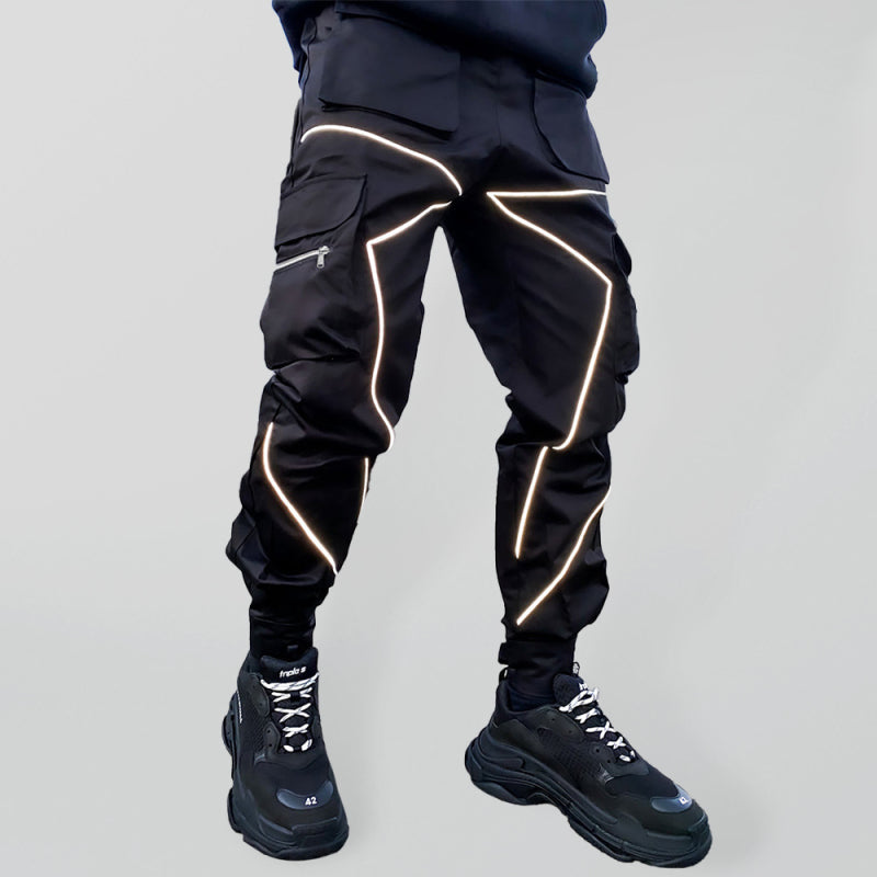 Men's loose straight multi-pocket cargo pants