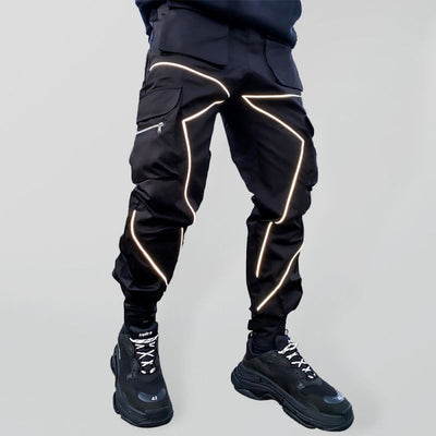 Men's loose straight multi-pocket cargo pants