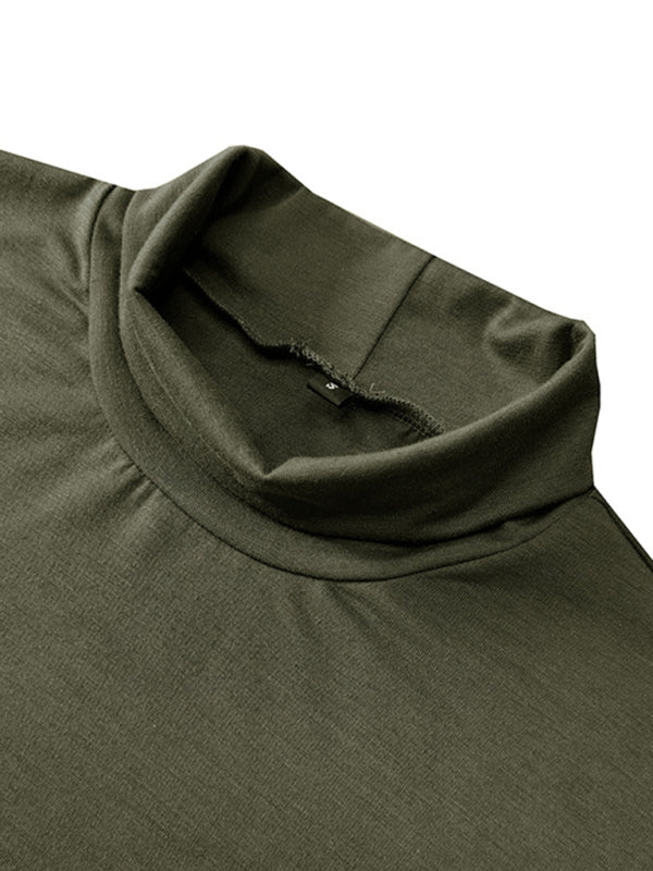 Men's turtleneck short-sleeved t-shirt