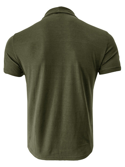 Men's turtleneck short-sleeved t-shirt