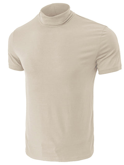Men's turtleneck short-sleeved t-shirt