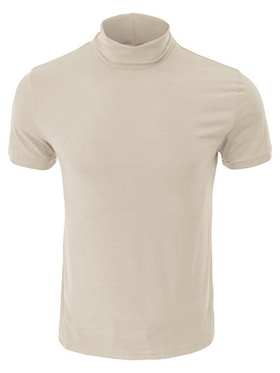 Men's turtleneck short-sleeved t-shirt