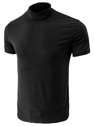 Men's turtleneck short-sleeved t-shirt