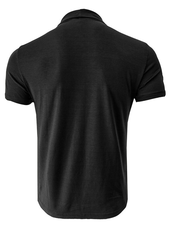 Men's turtleneck short-sleeved t-shirt