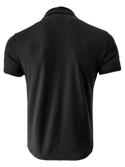 Men's turtleneck short-sleeved t-shirt