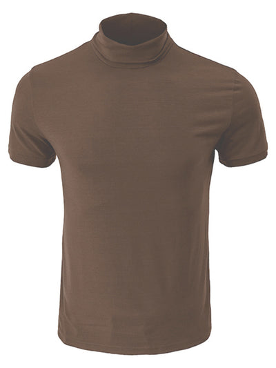 Men's turtleneck short-sleeved t-shirt