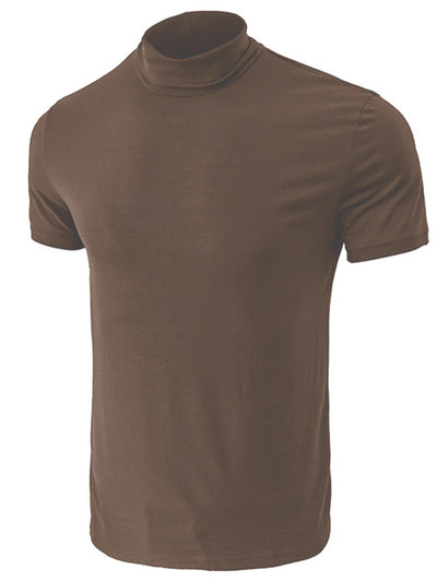 Men's turtleneck short-sleeved t-shirt