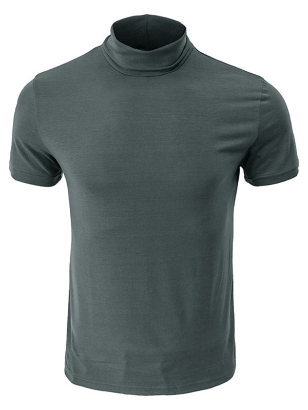 Men's turtleneck short-sleeved t-shirt