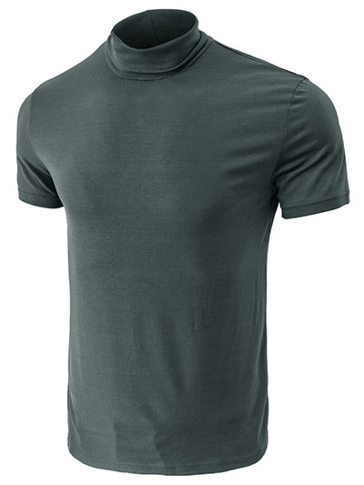 Men's turtleneck short-sleeved t-shirt