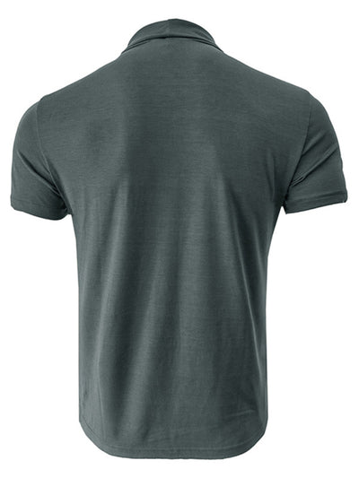 Men's turtleneck short-sleeved t-shirt