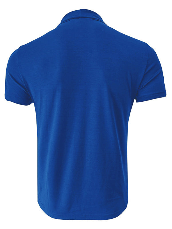 Men's turtleneck short-sleeved t-shirt