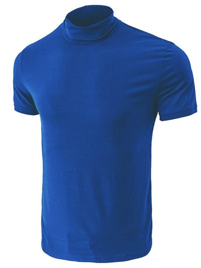 Men's turtleneck short-sleeved t-shirt