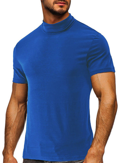 Men's turtleneck short-sleeved t-shirt