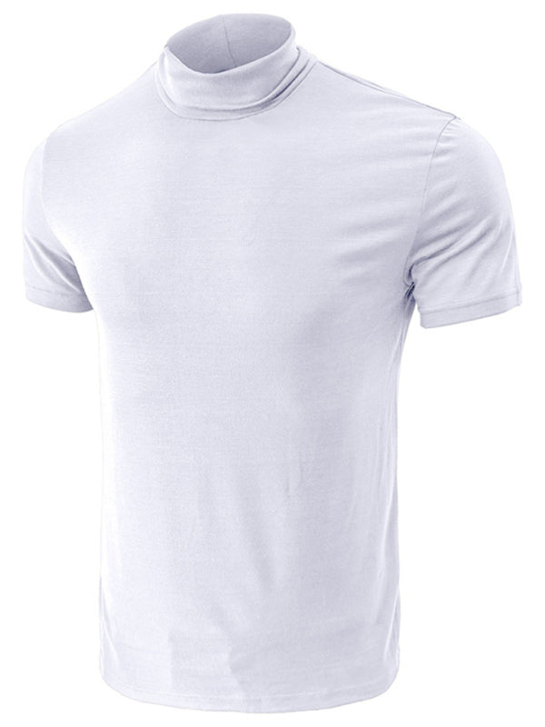 Men's turtleneck short-sleeved t-shirt
