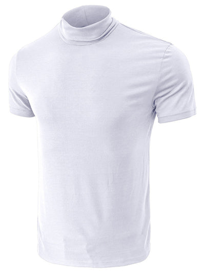 Men's turtleneck short-sleeved t-shirt