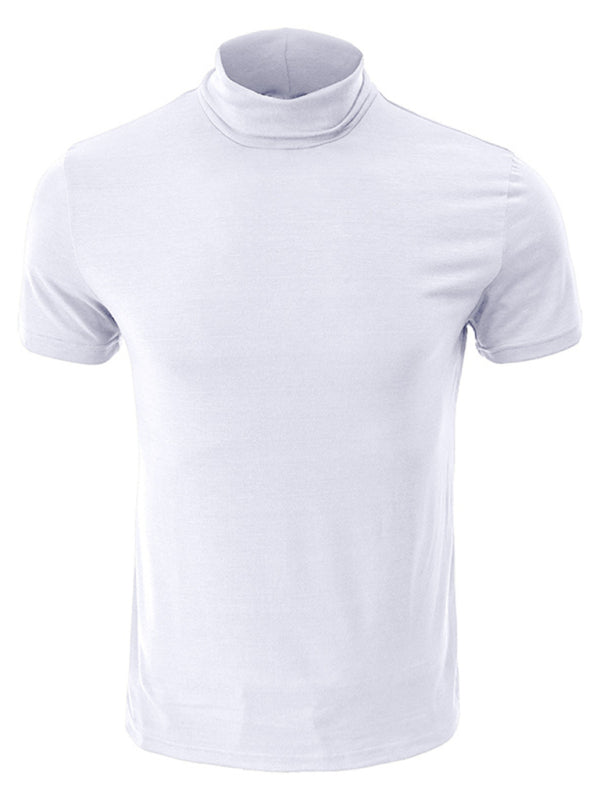 Men's turtleneck short-sleeved t-shirt
