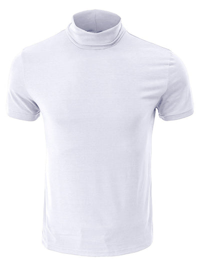 Men's turtleneck short-sleeved t-shirt