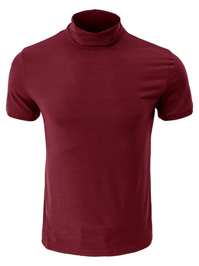 Men's turtleneck short-sleeved t-shirt