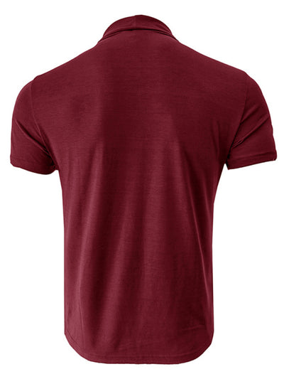 Men's turtleneck short-sleeved t-shirt