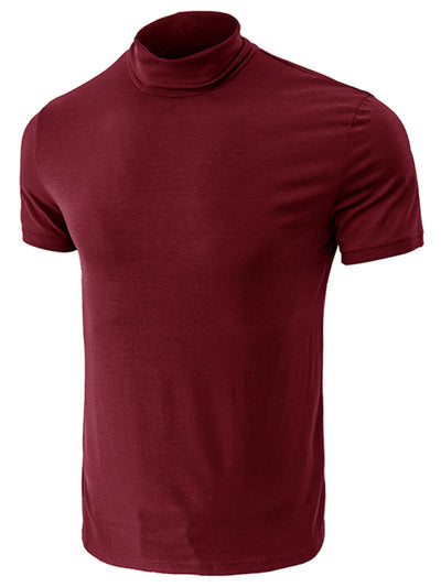 Men's turtleneck short-sleeved t-shirt