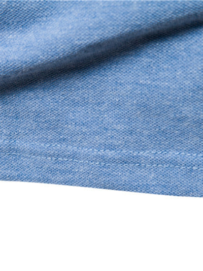 Men's solid color lapel POLO shirt