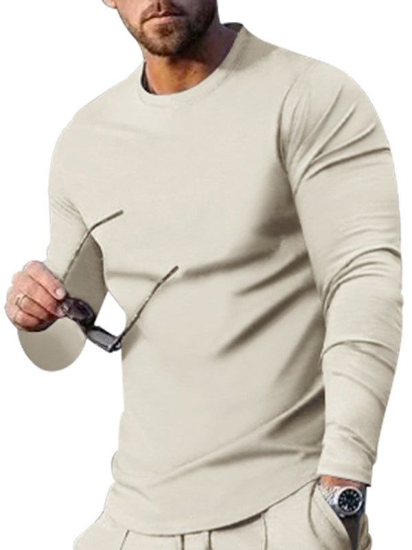Men's Two-piece Set Round Neck Long Sleeve T-Shirt Set