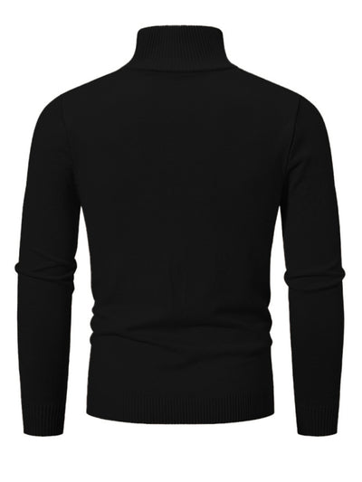 Men's casual sweater half zipper pullover stand collar sweater