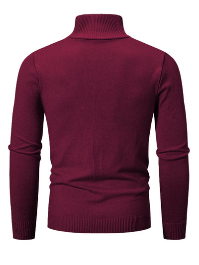 Men's casual sweater half zipper pullover stand collar sweater