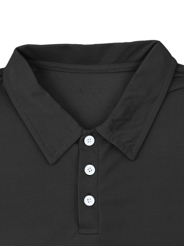 Men's lapel Polo Shirt short set