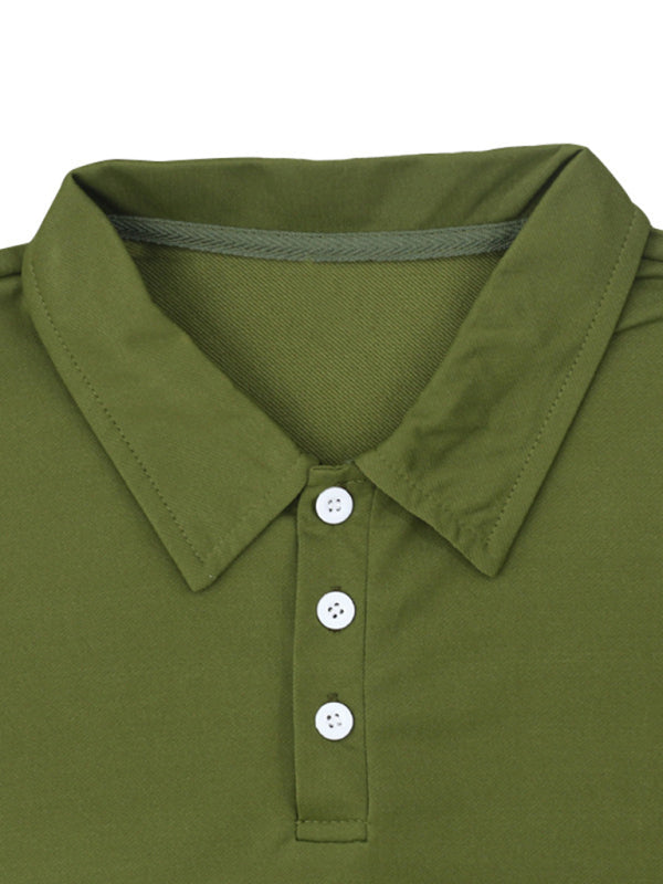 Men's lapel Polo Shirt short set