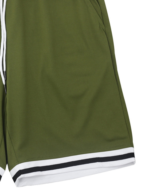 Men's lapel Polo Shirt short set