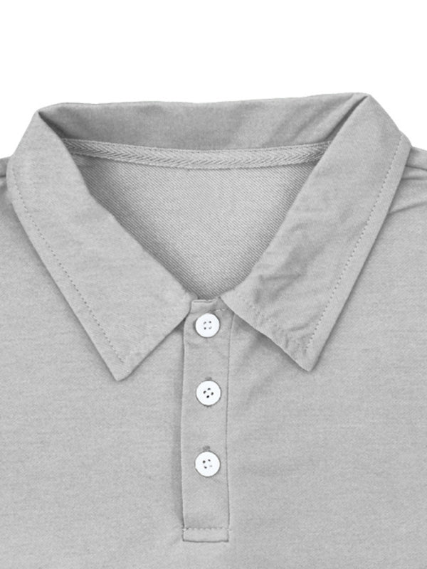 Men's lapel Polo Shirt short set