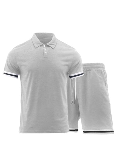 Men's lapel Polo Shirt short set