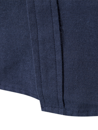 Men's casual versatile solid color long-sleeved Shirt
