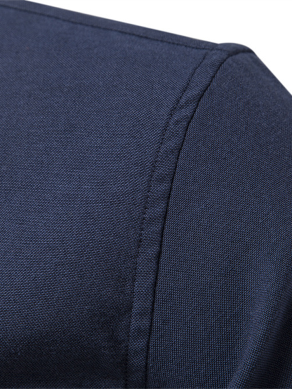 Men's casual versatile solid color long-sleeved Shirt