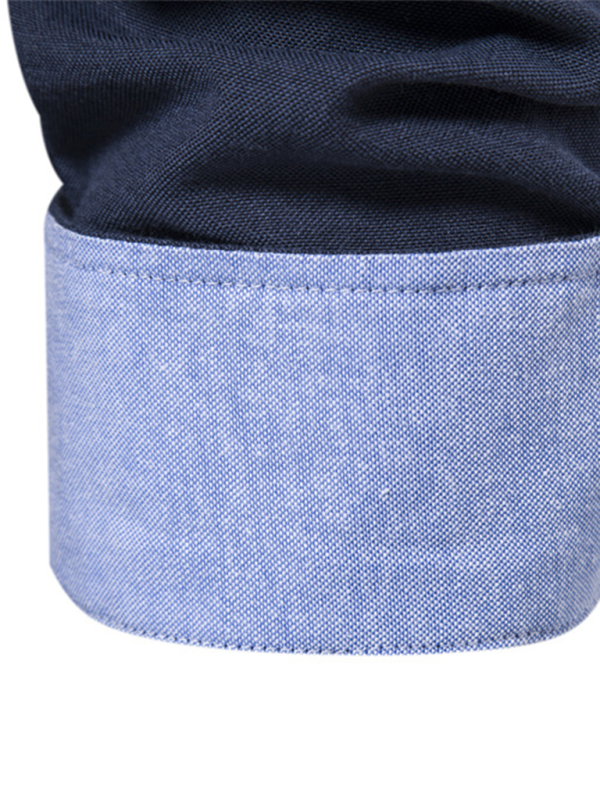 Men's casual versatile solid color long-sleeved Shirt