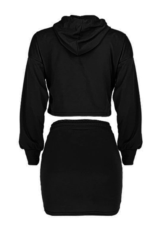 Women's Casual Sports Sweater Skirt Set