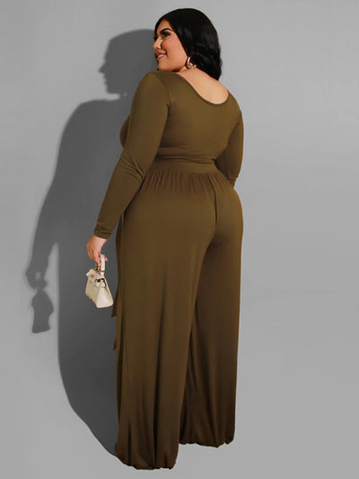 Women's knitted casual two-piece set