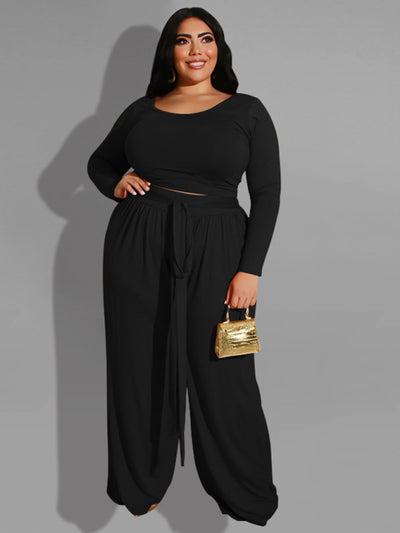 Women's knitted casual two-piece set