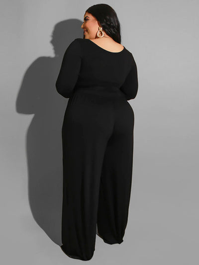 Women's knitted casual two-piece set