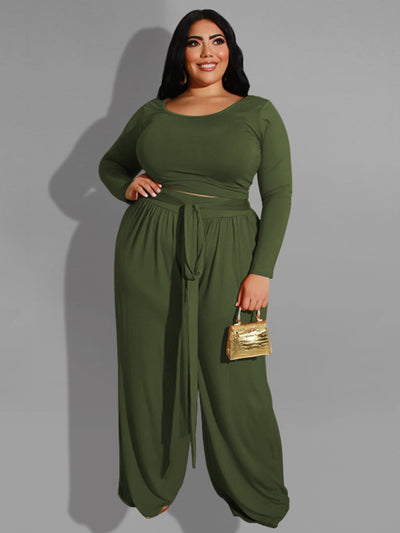 Women's knitted casual two-piece set