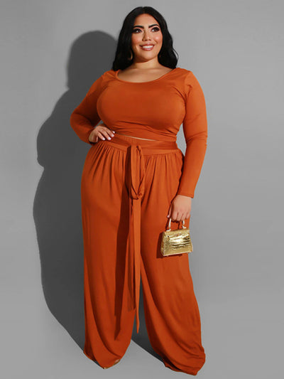 Women's knitted casual two-piece set