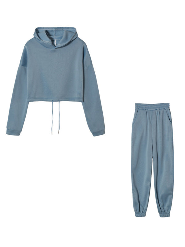 women's fashion long-sleeved Hoodie two-piece set