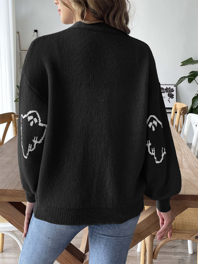 Women's Sweater Cartoon Jacquard Cardigan
