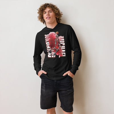 Micheal Jordan Hooded long-sleeve tee